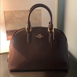 Coach Patent Leather Quinn in Oxblood